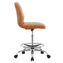 Load image into Gallery viewer, Ripple Armless Vegan Leather Drafting Chair by Modway
