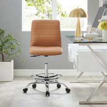 Load image into Gallery viewer, Ripple Armless Vegan Leather Drafting Chair by Modway
