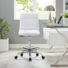 Load image into Gallery viewer, Ripple Armless Vegan Leather Drafting Chair by Modway

