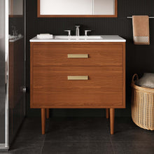 Load image into Gallery viewer, Cassia 36" Teak Wood Bathroom Vanity Cabinet (Sink Basin Not Included) by Modway
