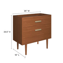 Load image into Gallery viewer, Cassia 36" Teak Wood Bathroom Vanity Cabinet (Sink Basin Not Included) by Modway

