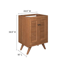 Load image into Gallery viewer, Birdie 24" Teak Wood Bathroom Vanity Cabinet (Sink Basin Not Included) by Modway
