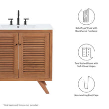 Load image into Gallery viewer, Birdie 36" Teak Wood Bathroom Vanity Cabinet (Sink Basin Not Included) by Modway

