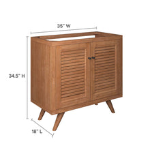 Load image into Gallery viewer, Birdie 36" Teak Wood Bathroom Vanity Cabinet (Sink Basin Not Included) by Modway
