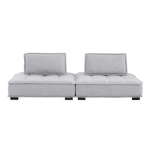 Load image into Gallery viewer, Saunter 2-Piece Tufted Fabric Fabric Loveseat in Light Gray
