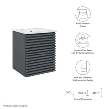 Load image into Gallery viewer, Render 18" Wall-Mount Bathroom Vanity by Modway
