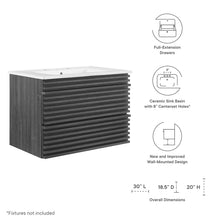Load image into Gallery viewer, Render 30" Wall-Mount Bathroom Vanity by Modway

