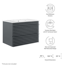 Load image into Gallery viewer, Render 30" Wall-Mount Bathroom Vanity by Modway
