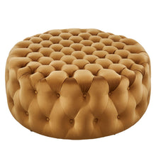 Load image into Gallery viewer, Amour Tufted Button Large Round Performance Velvet Ottoman by Modway
