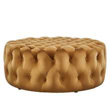 Load image into Gallery viewer, Amour Tufted Button Large Round Performance Velvet Ottoman by Modway
