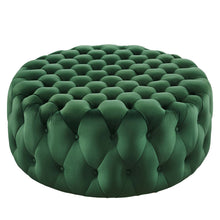 Load image into Gallery viewer, Amour Tufted Button Large Round Performance Velvet Ottoman by Modway
