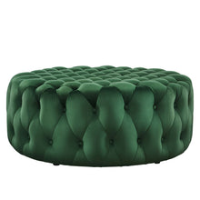 Load image into Gallery viewer, Amour Tufted Button Large Round Performance Velvet Ottoman by Modway

