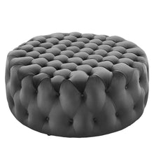 Load image into Gallery viewer, Amour Tufted Button Large Round Performance Velvet Ottoman by Modway
