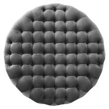 Load image into Gallery viewer, Amour Tufted Button Large Round Performance Velvet Ottoman by Modway
