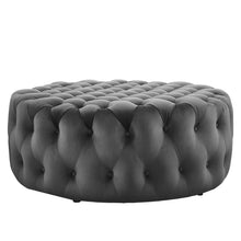 Load image into Gallery viewer, Amour Tufted Button Large Round Performance Velvet Ottoman by Modway
