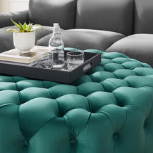 Load image into Gallery viewer, Amour Tufted Button Large Round Performance Velvet Ottoman by Modway
