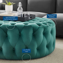 Load image into Gallery viewer, Amour Tufted Button Large Round Performance Velvet Ottoman by Modway
