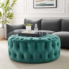 Load image into Gallery viewer, Amour Tufted Button Large Round Performance Velvet Ottoman by Modway
