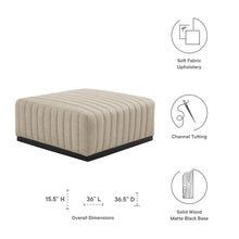 Load image into Gallery viewer, Conjure Channel Tufted Upholstered Fabric Ottoman by Modway
