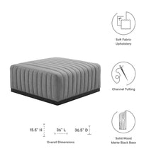 Load image into Gallery viewer, Conjure Channel Tufted Upholstered Fabric Ottoman by Modway
