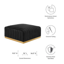 Load image into Gallery viewer, Conjure Channel Tufted Performance Velvet Ottoman by Modway
