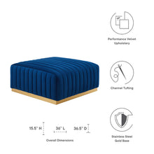Load image into Gallery viewer, Conjure Channel Tufted Performance Velvet Ottoman by Modway
