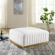 Load image into Gallery viewer, Conjure Channel Tufted Performance Velvet Ottoman by Modway
