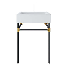 Load image into Gallery viewer, Redeem 24" Wall-Mount Black Stainless Steel Bathroom Vanity by Modway
