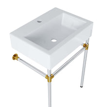 Load image into Gallery viewer, Redeem 24" Silver Stainless Steel Wall-Mount Bathroom Vanity by Modway
