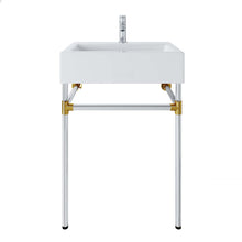 Load image into Gallery viewer, Redeem 24" Silver Stainless Steel Wall-Mount Bathroom Vanity by Modway
