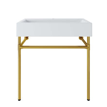 Load image into Gallery viewer, Redeem 32" Wall-Mount Gold Stainless Steel Bathroom Vanity by Modway
