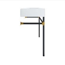 Load image into Gallery viewer, Redeem 40" Black Stainless Steel Wall-Mount Bathroom Vanity by Modway
