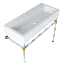 Load image into Gallery viewer, Redeem 40" Silver Stainless Steel Wall-Mount Bathroom Vanity by Modway
