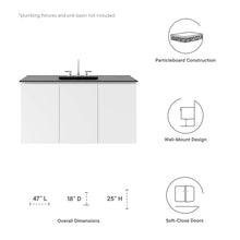 Load image into Gallery viewer, Bryn 48" Wall-Mount Bathroom Vanity (Sink Basin Not Included) by Modway

