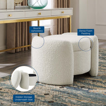 Load image into Gallery viewer, Nebula Boucle Upholstered Ottoman by Modway
