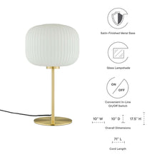 Load image into Gallery viewer, Reprise Glass Sphere Glass and Metal Table Lamp by Modway

