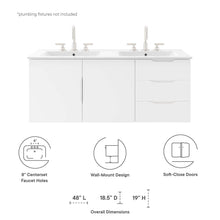 Load image into Gallery viewer, Vitality 48" Double Sink Bathroom Vanity by Modway
