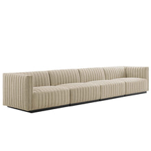 Load image into Gallery viewer, Conjure 4-Piece Channel Tufted Upholstered Fabric Sofa by Modway

