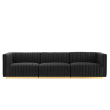 Load image into Gallery viewer, Conjure Channel Tufted Performance Velvet Sofa in
