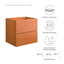 Load image into Gallery viewer, Scenic 24" Wall-Mount Bathroom Vanity Cabinet (Sink Basin Not Included) by Modway
