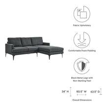 Load image into Gallery viewer, Evermore Right-Facing Upholstered Fabric Sectional Sofa by Modway
