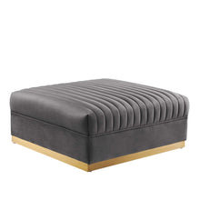 Load image into Gallery viewer, Sanguine Channel Tufted Performance Velvet Modular Sectional Sofa Ottoman by Modway
