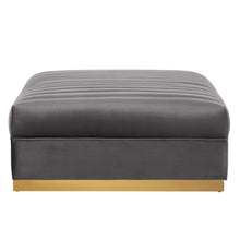 Load image into Gallery viewer, Sanguine Channel Tufted Performance Velvet Modular Sectional Sofa Ottoman by Modway
