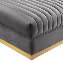 Load image into Gallery viewer, Sanguine Channel Tufted Performance Velvet Modular Sectional Sofa Ottoman by Modway
