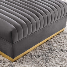 Load image into Gallery viewer, Sanguine Channel Tufted Performance Velvet Modular Sectional Sofa Ottoman by Modway
