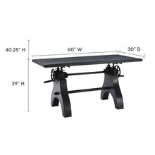 Load image into Gallery viewer, Genuine 60" Crank Adjustable Height Dining Table and Computer Desk by Modway
