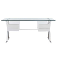 Load image into Gallery viewer, Sector 71" Glass Top Glass Office Desk by Modway
