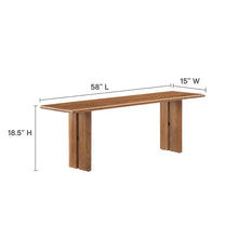 Load image into Gallery viewer, Amistad 58" Wood Bench by Modway
