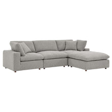 Load image into Gallery viewer, Commix 4-Piece Down Filled Overstuffed Boucle Fabric Sectional Sofa by Modway
