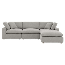Load image into Gallery viewer, Commix 4-Piece Down Filled Overstuffed Boucle Fabric Sectional Sofa by Modway

